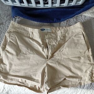 Old Navy Tan Bermuda Shorts Classic Cotton Blend